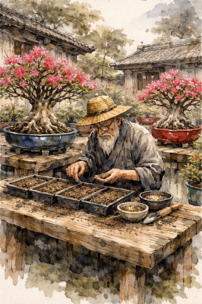 Sowing Adenium seed